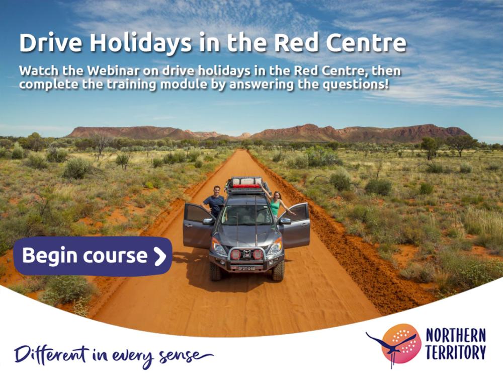 4WD parked on a red dirt in the Australian Desert