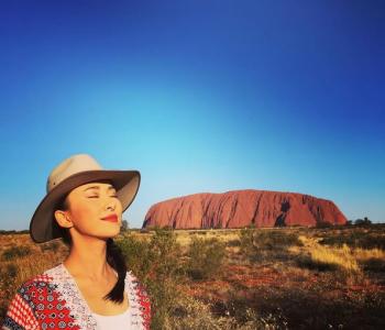 Lily Ji at Uluru