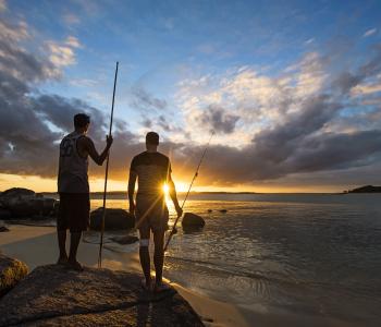 Fishing at Sunset
